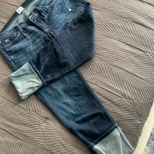 Nice, Hudson cropped jeans with cuff.